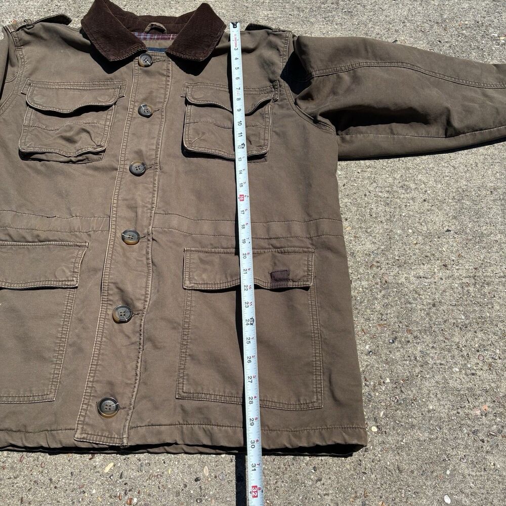 St Johns Bay Mens XL Chore Coat Jacket Flannel Lined Corduroy Elbow Pads - Picture 7 of 14